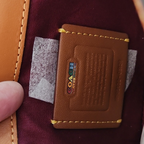 Gorgeous NWT Coach Rainbow Saddle Crossbody Bag with Guitar Strap ❤️🌈💜 - Picture 11 of 16